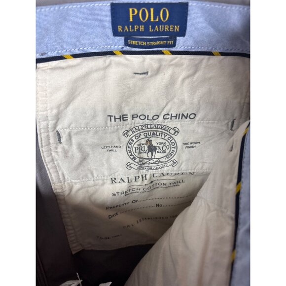 Polo Ralph Lauren Mens Stretch Straight Fit Chino Pants Gray 38x30 - Picture 9 of 12